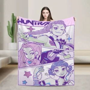 Cool K-Pop Demon Anime Hunter Super Soft Flannel Blanket