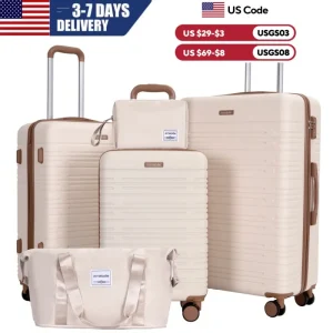 3-Piece Suitcases with TSA Lock