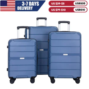 Luggage Sets Lightweight Suitcase With TSA Lock,