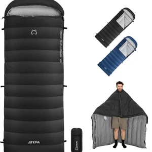 Ultralight down sleeping bag for adults